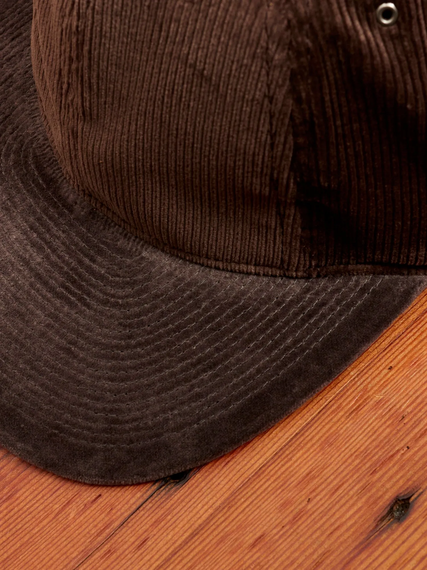 Cord & Velvet Cap in Brown