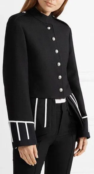Cord Detail Military Jacket