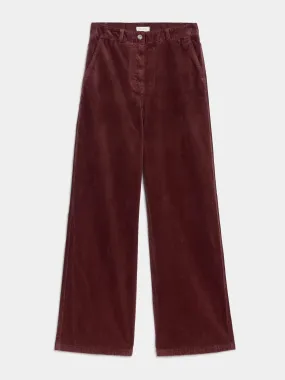 Cord wide leg trousers