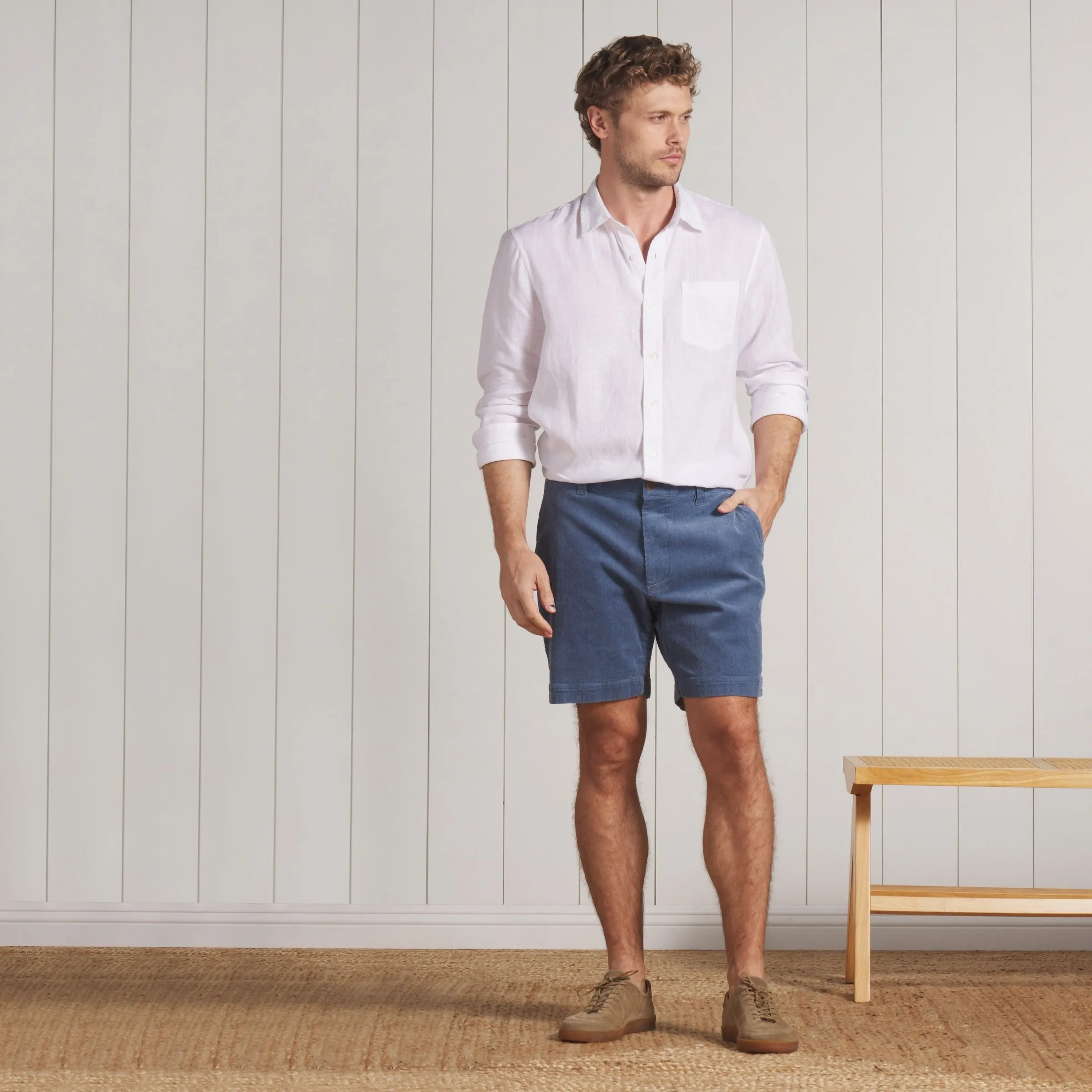 Corduroy Trail Short 8" - Copen Blue