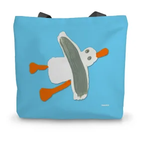Cornish Seagull by John Dyer Sea Blue Canvas Tote Bag
