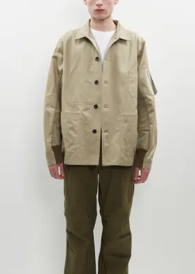 Cotton Chino x Nylon Twill Blouson