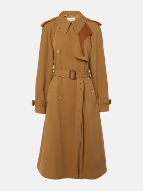 Cotton gabardine trench coat