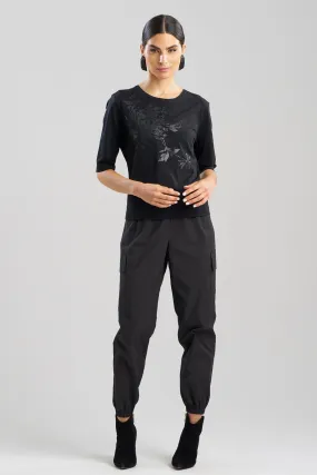 Cotton Jersey Embroidered T-Shirt