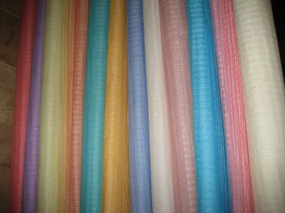 cotton organdy self plaids-12 colours