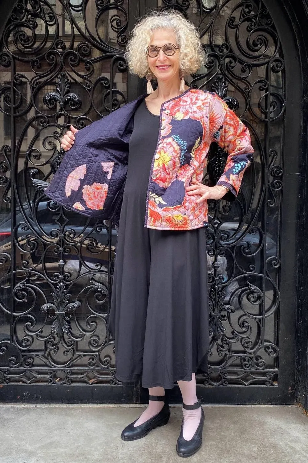 Cotton Quilted Floral Jacket