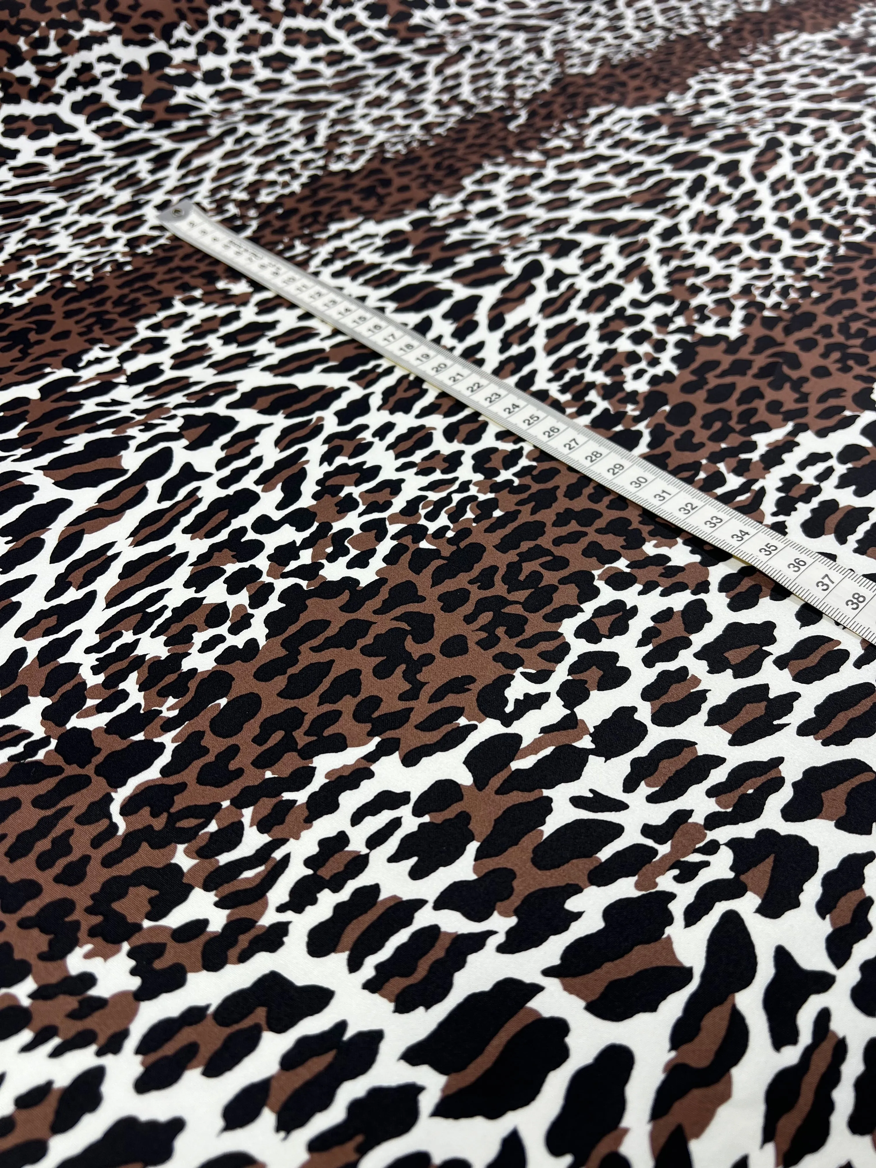 Cotton Sateen - Striped Leopard - 148cm