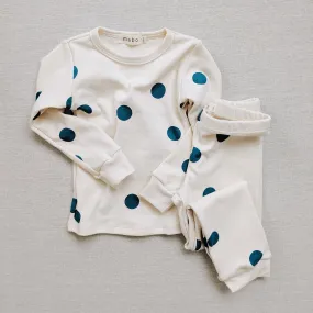 Cotton Spotted Pyjamas - Teal