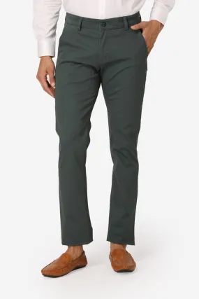 Cotton Twill Green Chinos