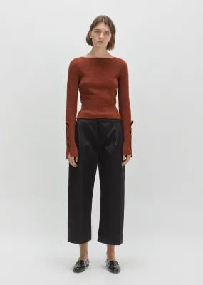 Cotton Wide-Leg Trouser