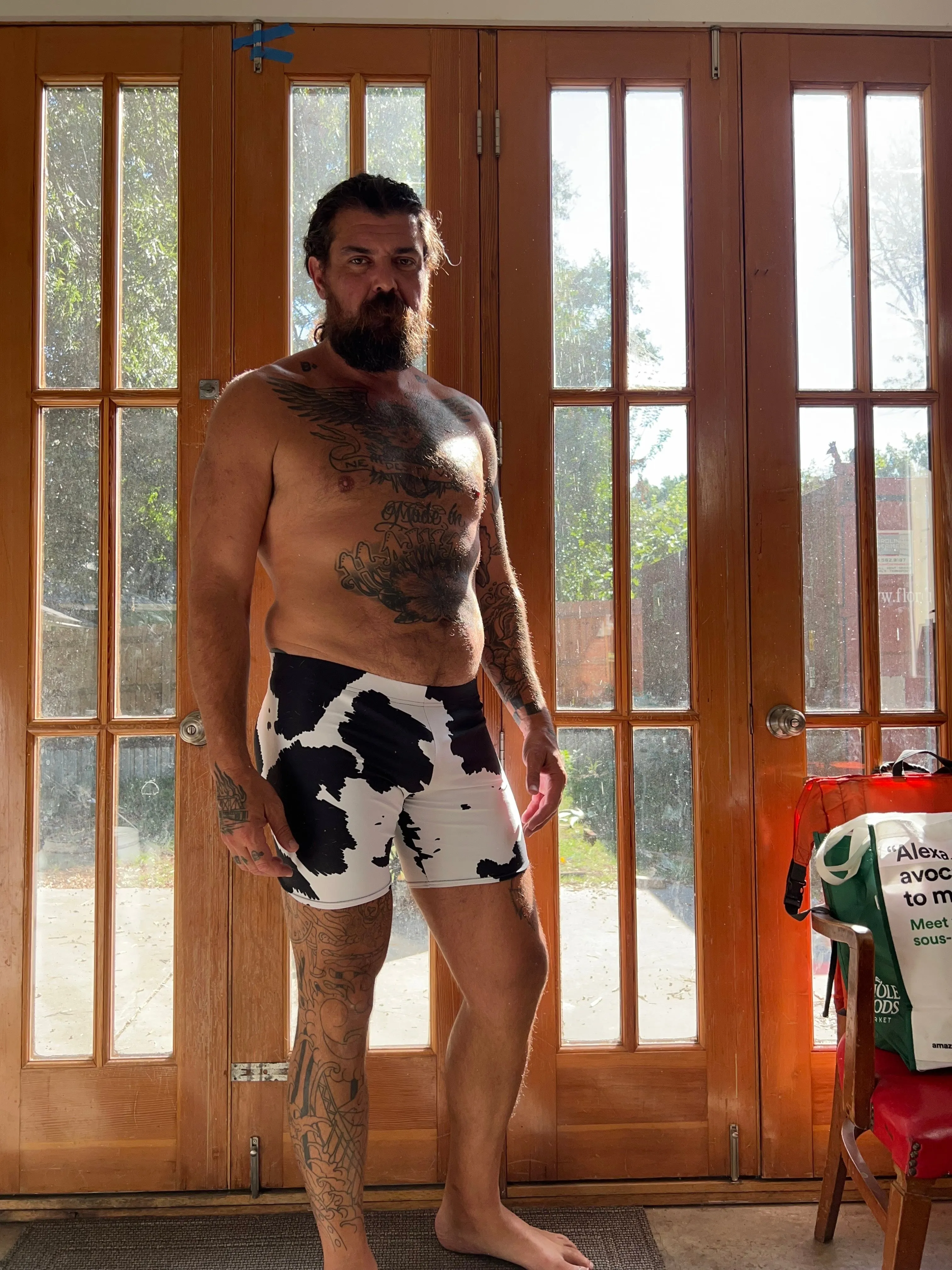 Cow Pose Biker Shorts (up to 3XL)
