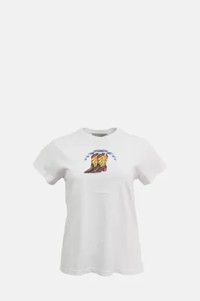 Cowboy Shrunken Tee White
