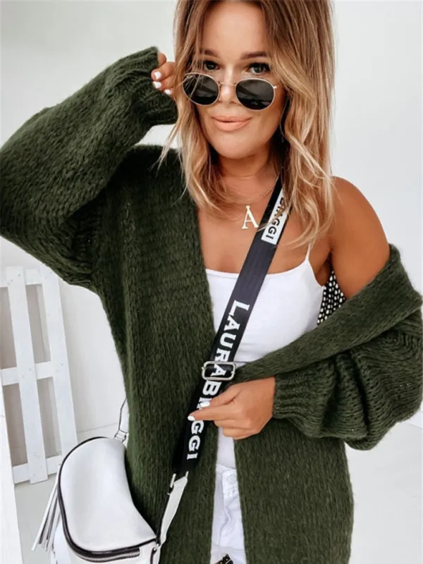 Cozy Open Front Cardigan for Trendy Women