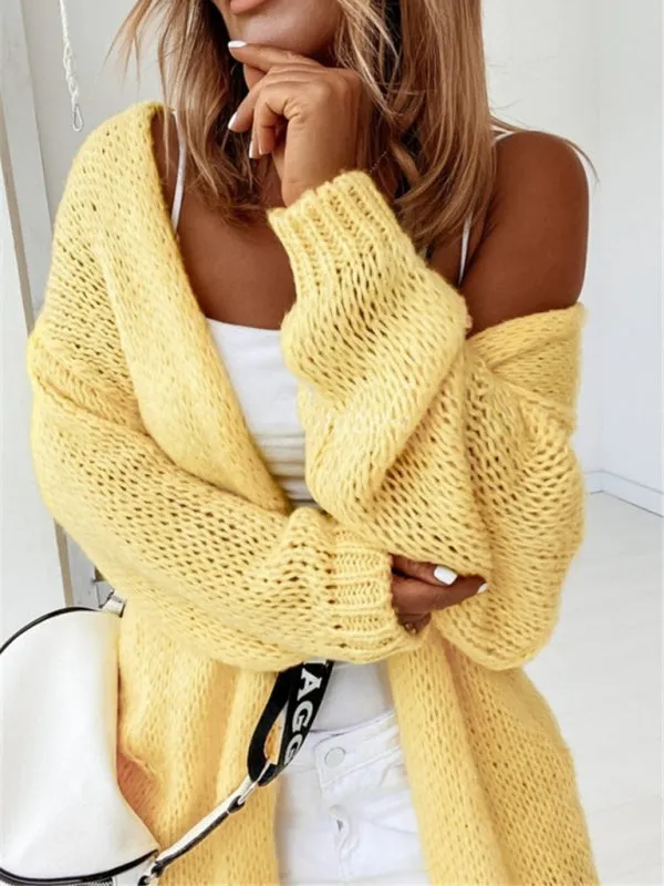 Cozy Open Front Cardigan for Trendy Women
