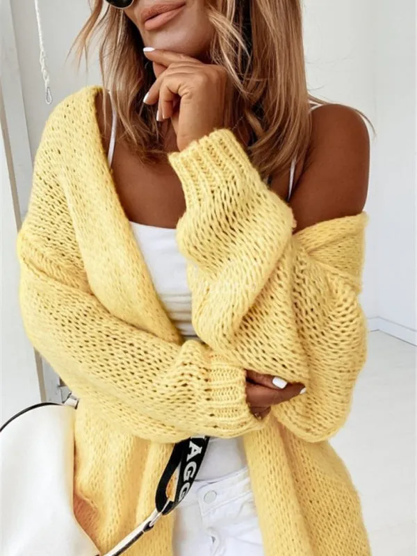 Cozy Open Front Cardigan for Trendy Women