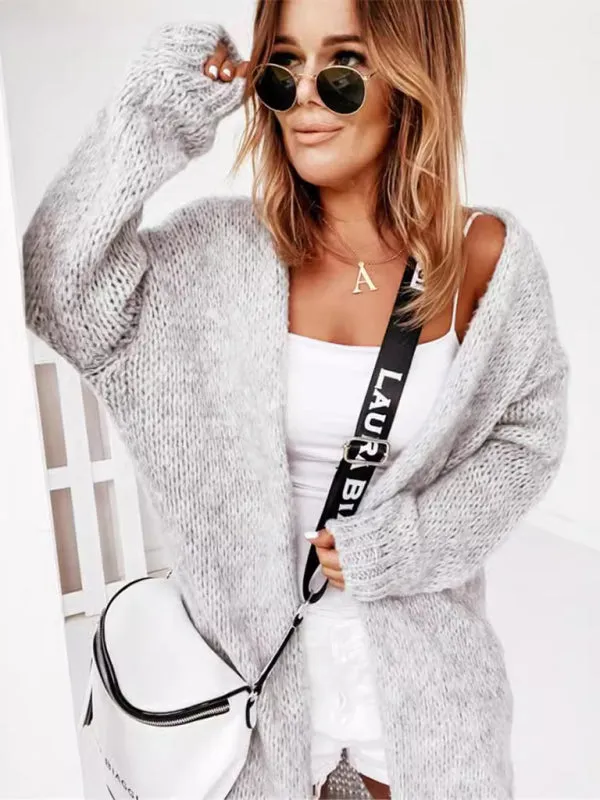 Cozy Open Front Cardigan for Trendy Women