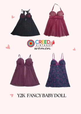 CR2783 Y2K Fancy Baby Doll Tops - 12 Pcs