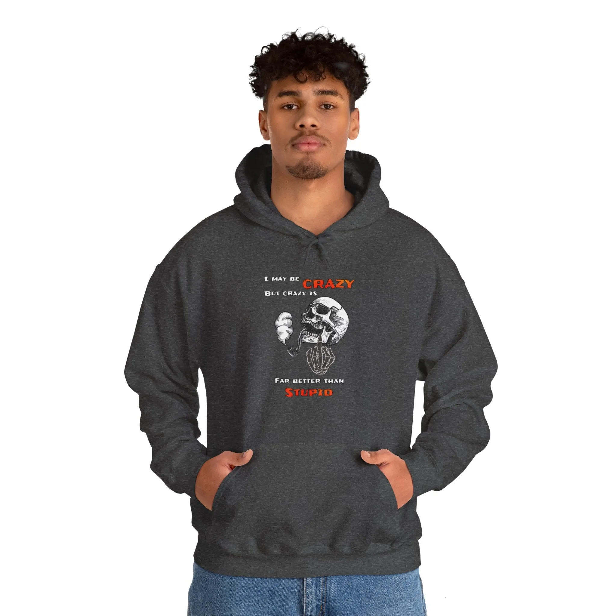 Crazy Skull Unisex Heavy Blend™ Hooded Sweatshirt