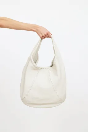Cream Cervo Leather Bag