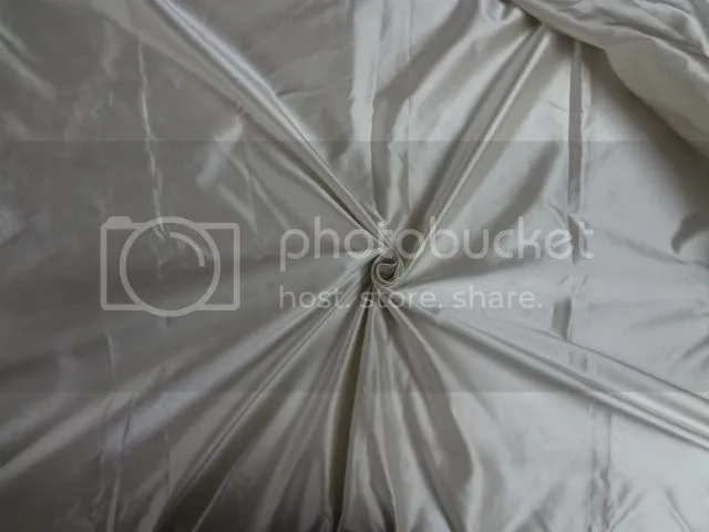 Cream with Light Gold Shot colour Silk Dutchess Satin fabric