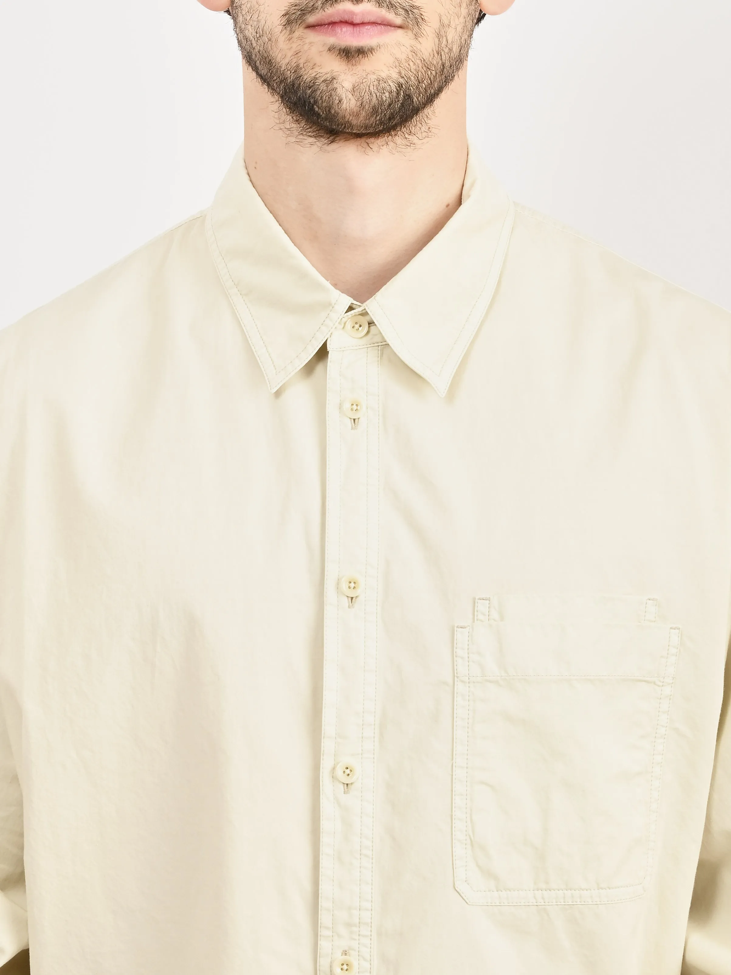 Creamy White Relaxed Workwear Shirt
