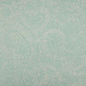 Crepe Print - DELPHINE - Paisleys - Aqua