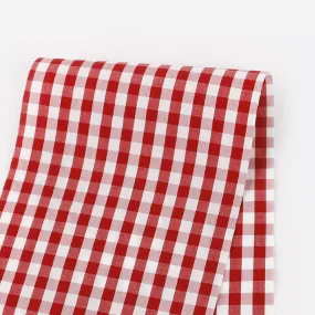 Crisp Gingham Cotton - Scarlet