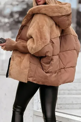Criss - Multicolor Women's Thermal Jacket with Hood for Winter
