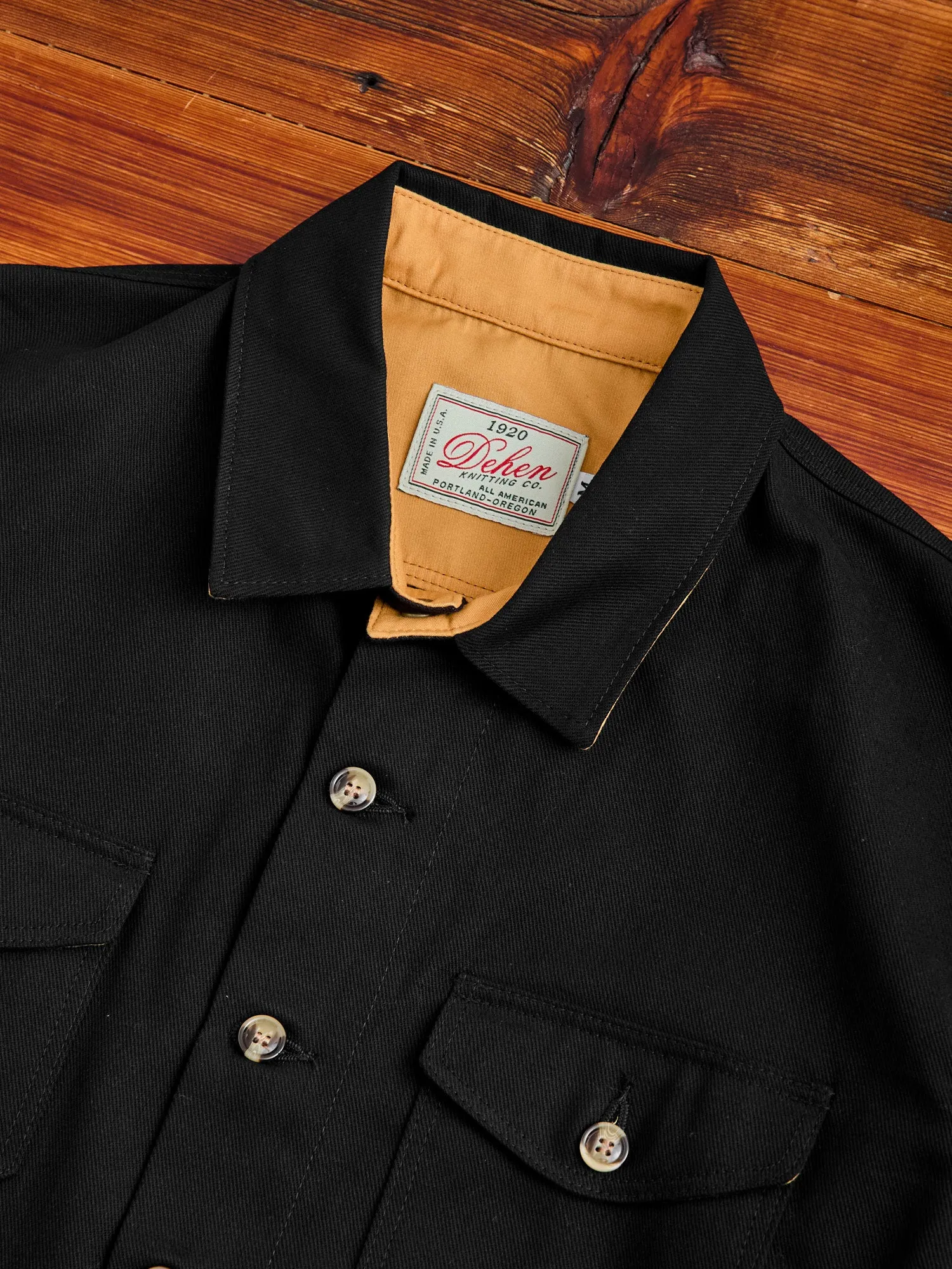 Crissman Denim Overshirt in Den Black