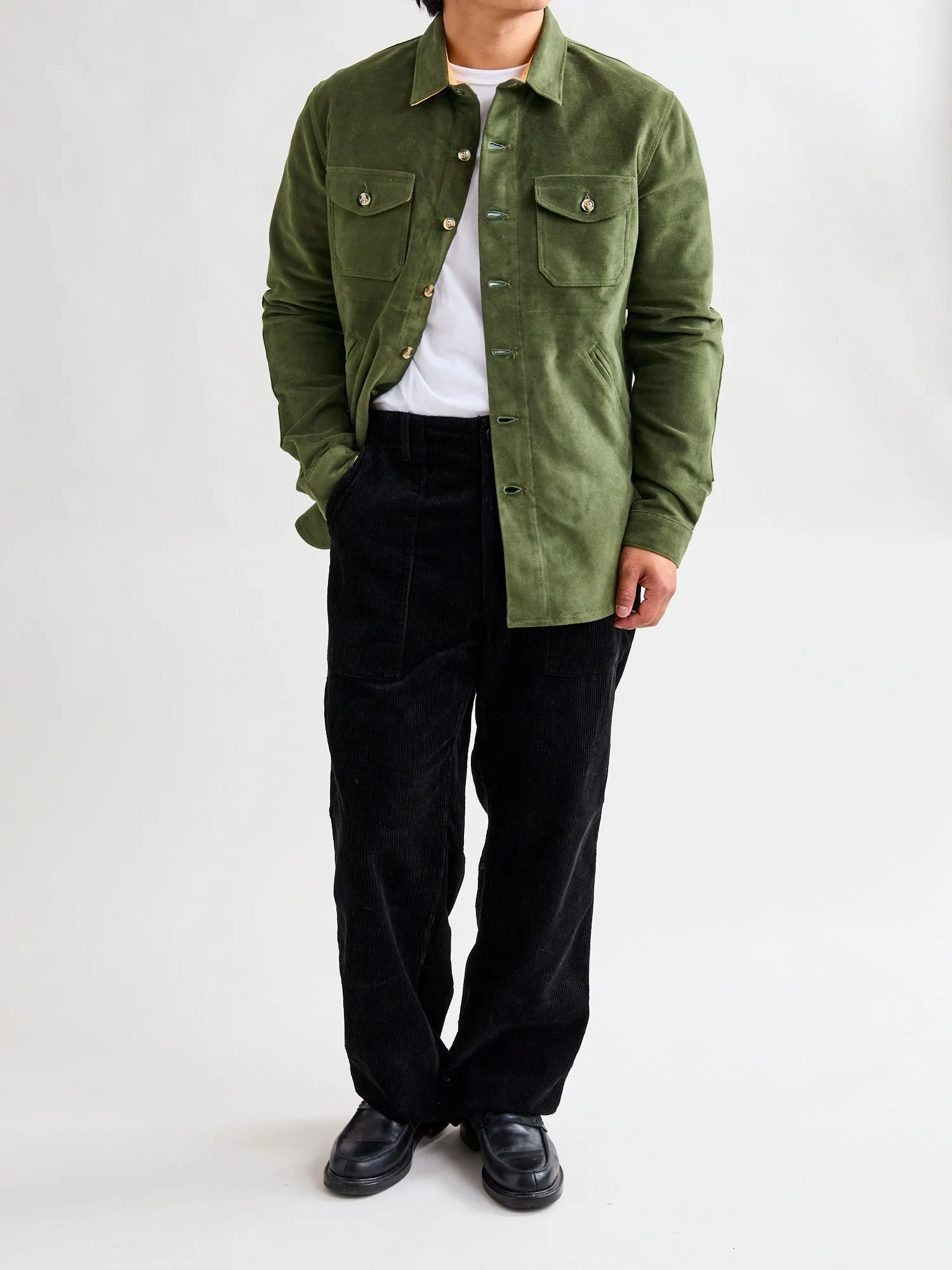 Crissman Overshirt in Loden Moleskin