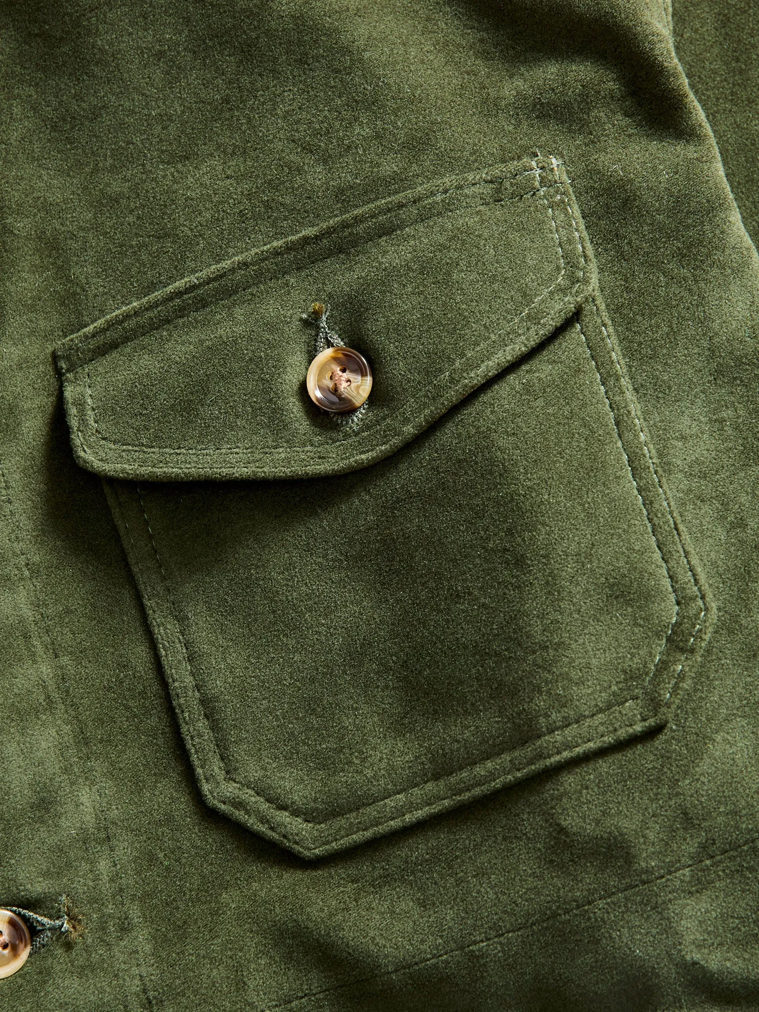 Crissman Overshirt in Loden Moleskin