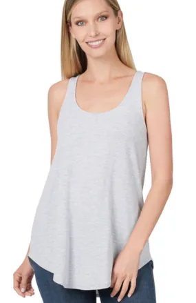Cross My Heart Heathered Grey Tank