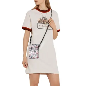 Crossbody Cell Phone Purse, Peace Love Faith Hope, White, Multicolor