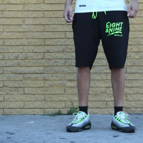 Cruise Black French Terry Shorts Volt