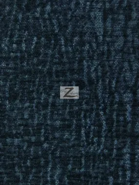 Crushed Chenille Everest Fabric / Midnight / Sold By The Yard
