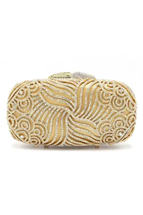 CRYSTAL CLUTCH-SILVER GOLD