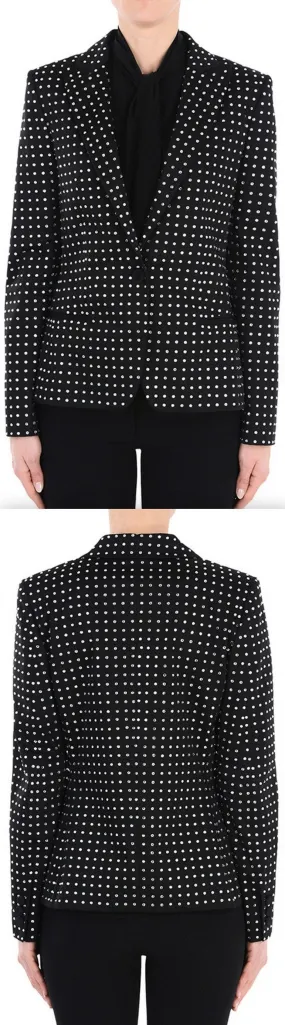 Crystal-Embellished Blazer