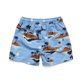 Crywolf Board Shorts- Blue Lost Island
