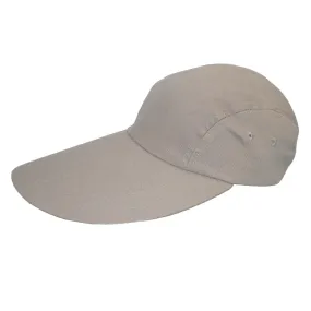 CTM® Cotton Long 5 Inch Bill Visor Baseball Cap