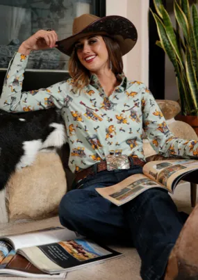 CTW7398002- Cruel Women's Button up - GRN