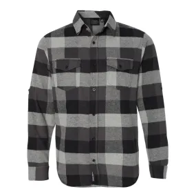 Cuffed Flannel - Black / Grey