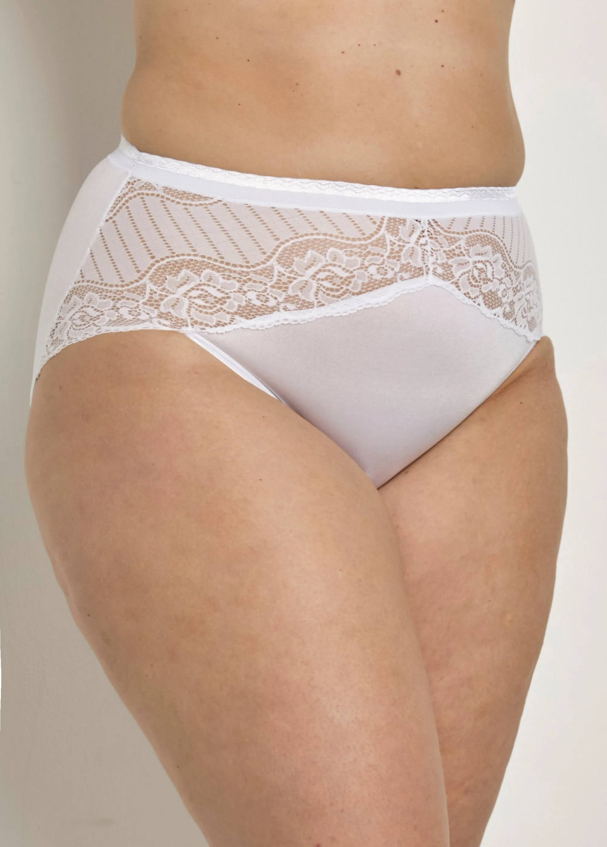 Culotte couvrante dentelle taille haute - lot de 2
