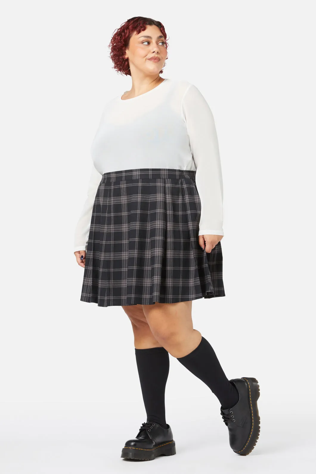Curve Victoria Tartan Pleated Skirt