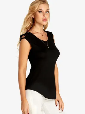 Custom Crew Neck Plain Sleeveless T-Shirts