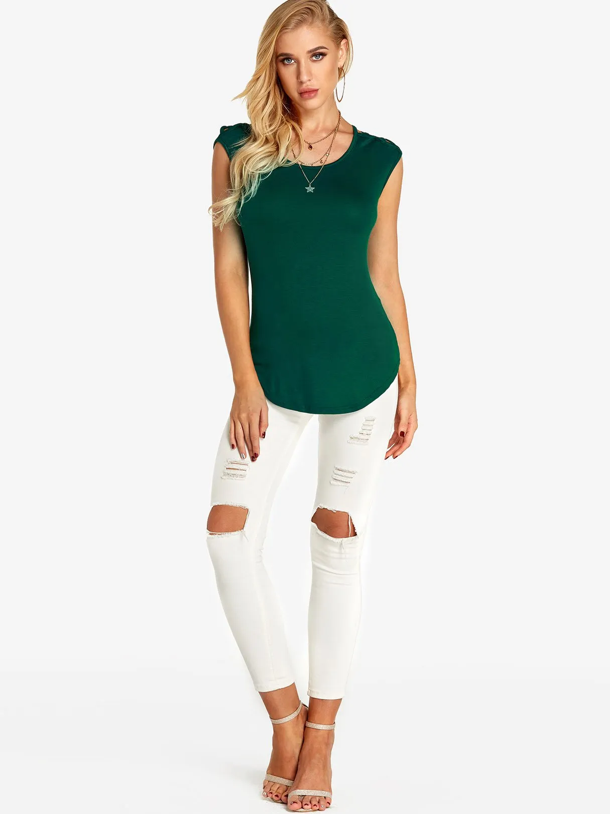 Custom Crew Neck Plain Sleeveless T-Shirts
