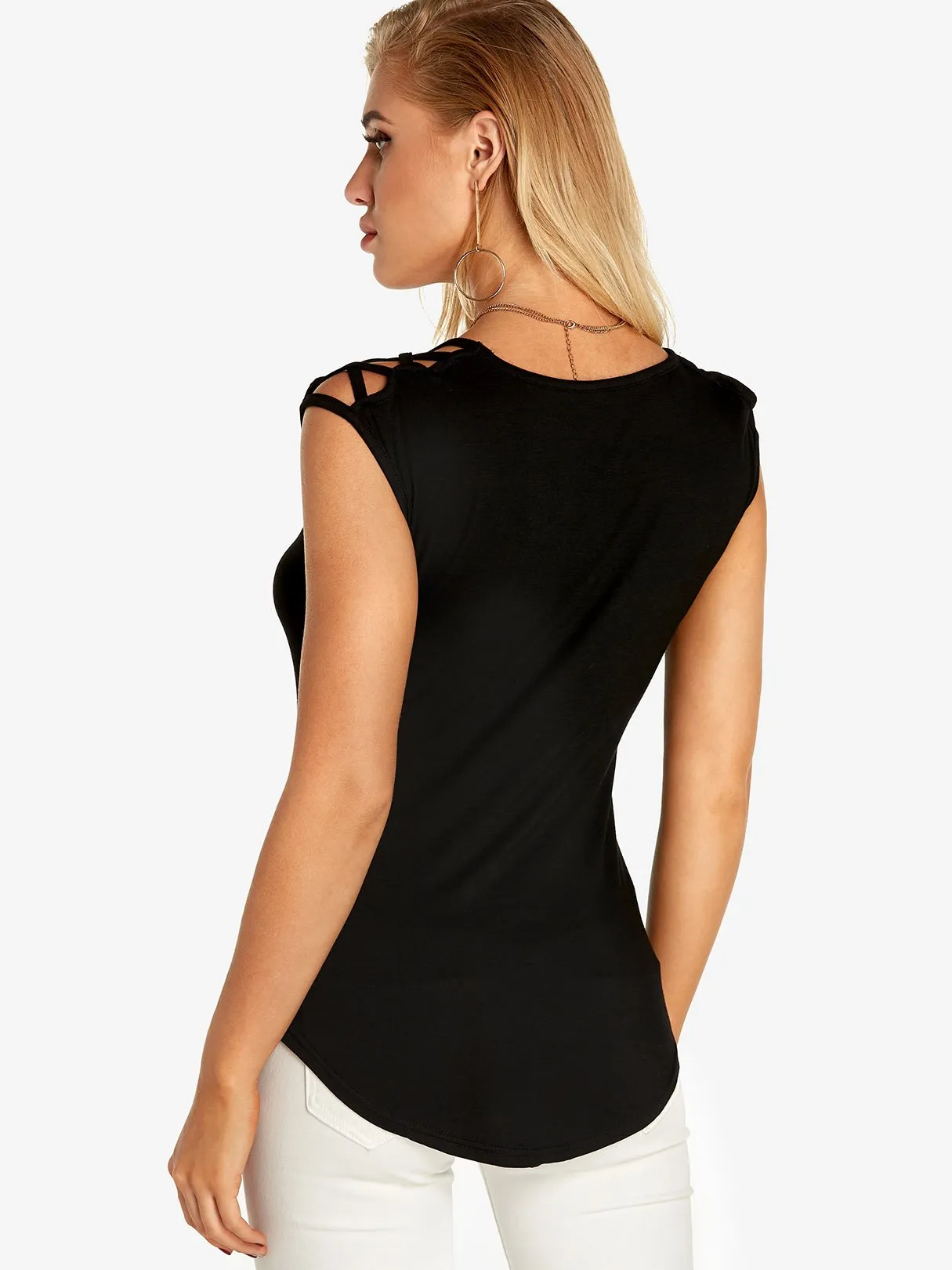Custom Crew Neck Plain Sleeveless T-Shirts
