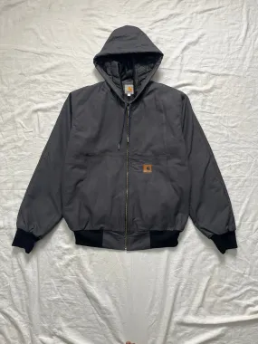 Custom handpick Nilsrobert Carhartt Rework Style Grey Hooded Jackets size L