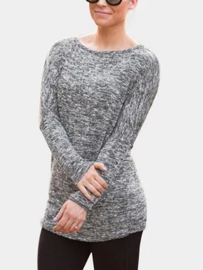 Custom Round Neck Long Sleeves Casual Tee