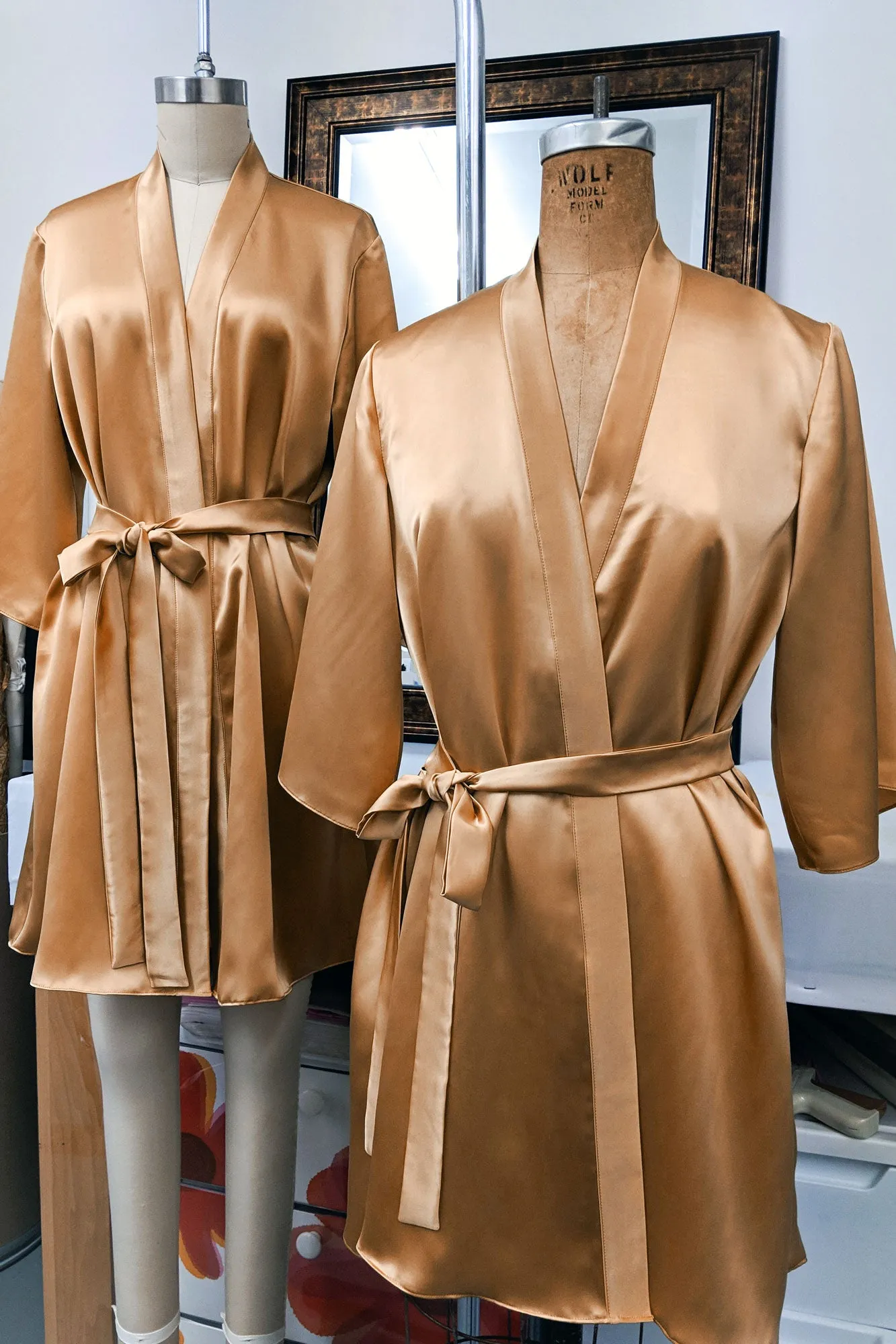 Custom silk robe