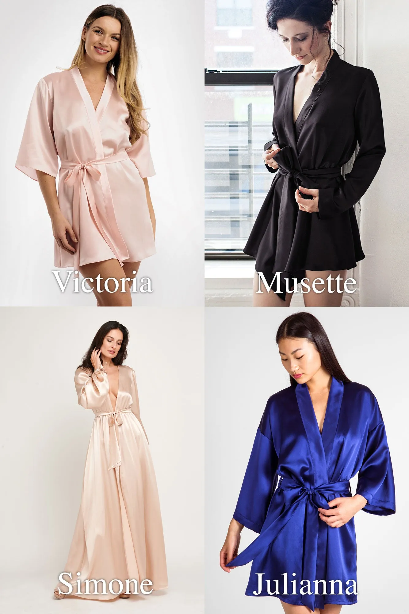 Custom silk robe